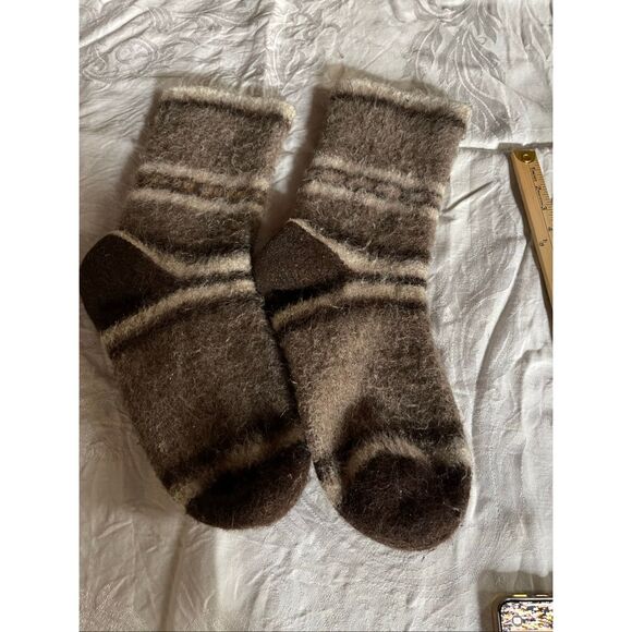 Vintage Icelandic wool thick mukluk liners boot liners ski lodge slippers. No si - Picture 2 of 8
